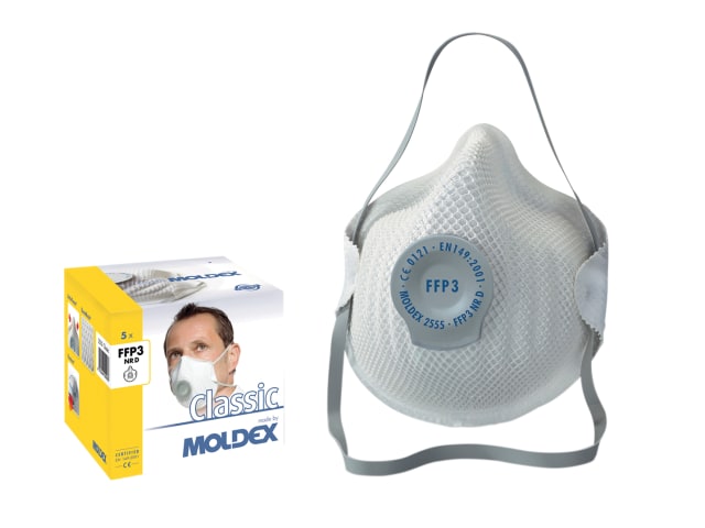 Classic Series FFP3 NR D Valved Mask (Pack 5) MOL255555 - Image 2
