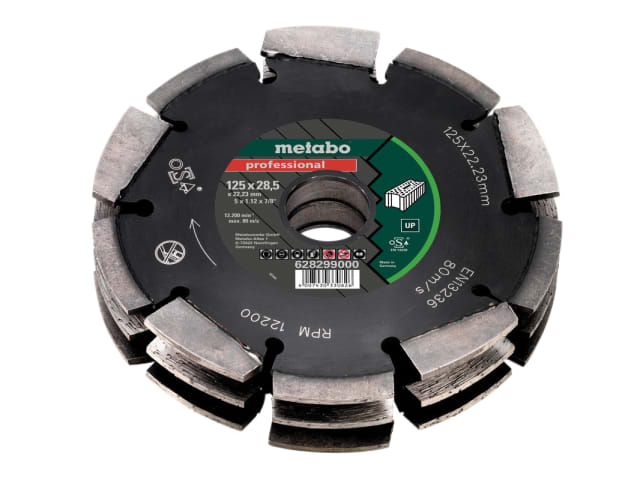 3 Row Professional UP Universal Wall Chaser Blade 125 x 28.5 x 22.23mm MPT628299