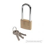 Brass Padlock Long Shackle 40mm MSS03L