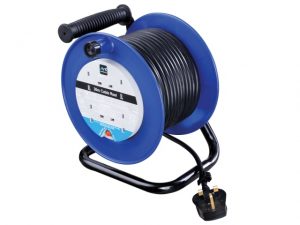 Heavy-Duty Cable Reel 240V 13A 4-Socket Thermal Cut-Out 30m MSTLDCT30134