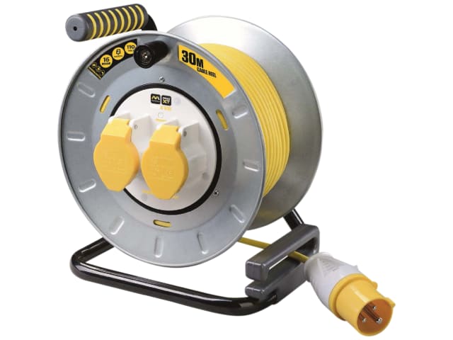 PRO-XT Metal Cable Reel 110V 16A Thermal Cut-Out 30m MSTOTMU30162
