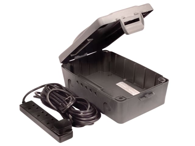 Weatherproof Box with 10m 240V 4-Way Bar MSTWBXBFG