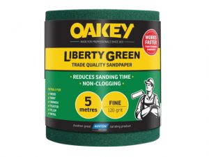 Liberty Green Sanding Roll 115mm x 5m Fine 120G OAK63844