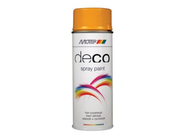 Deco Spray Paint High Gloss RAL 1004 Gold Yellow 400ml PKT01621