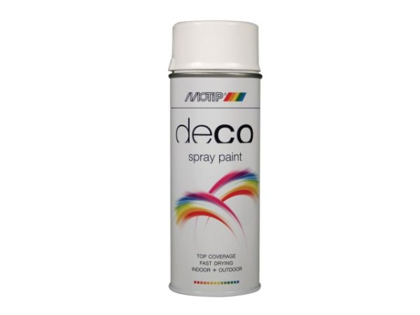 Deco Spray Paint High Gloss RAL 9016 Brilliant White 400ml PKT01627