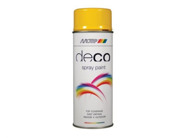 Deco Spray Paint High Gloss RAL 1021 Rapeseed Yellow 400ml PKT01679