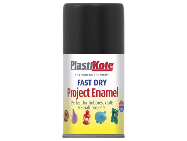 Fast Dry Enamel Aerosol Gloss Black 100ml PKT101S