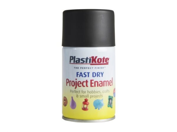 Fast Dry Enamel Aerosol Matt Black 100ml PKT101SF