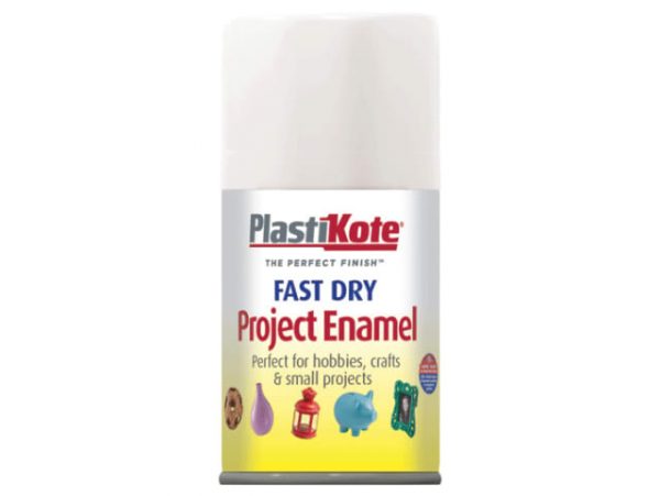 Fast Dry Enamel Aerosol Gloss White 100ml PKT102S