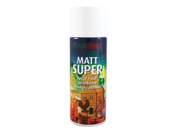Super Spray Matt White RAL 9016 400ml PKT3115
