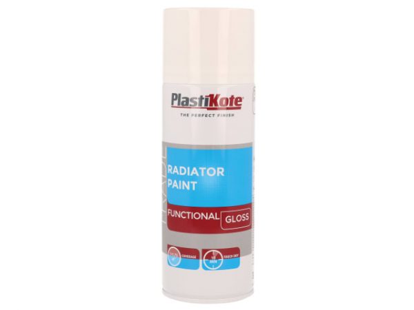 Trade Radiator Spray Paint Gloss White 400ml PKT71016