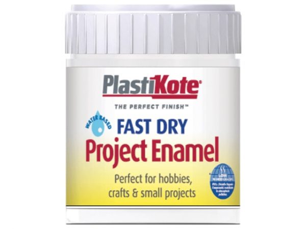 Fast Dry Enamel Paint B4 Bottle Gloss White 59ml PKTB4W