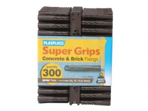 BP 539 Solid Wall Super Grips Fixings Brown (300) PLABP539