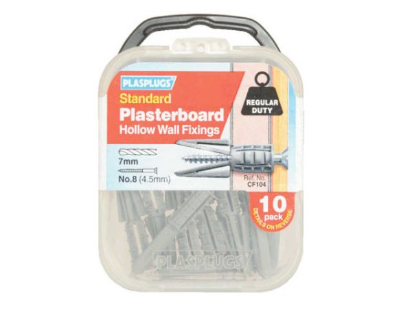 CF 104 Standard Plasterboard Fixings Pack of 10 PLACF104