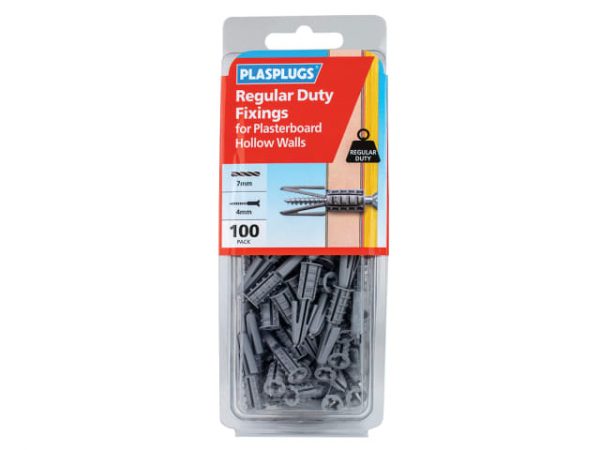 Regular-Duty Fixings Pack of 100 PLAHWR100