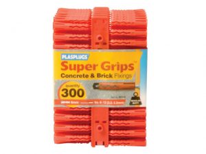RP 187 Solid Wall Super Grips Fixings Red (300) PLARP187