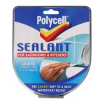 Sealant Strip Kitchen / Bathroom White 22mm PLCSSBKWH22