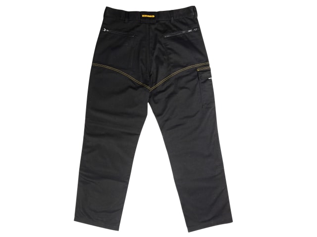 Black Multi Zip Work Trousers Waist 34in Leg 33in RNKMZT3433 - Image 2