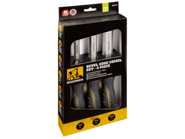 Professional Bevel Edge Chisel Set -  3 Piece ROU30153 - Image 3