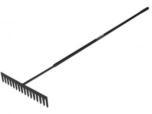Asphalt Rake 16 Flat Teeth - Tubular Steel Shaft Handled ROU68510