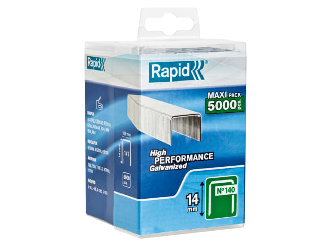 140/14 14mm Galvanised Staples Poly Pack 5000 RPD14014PP - Image 2