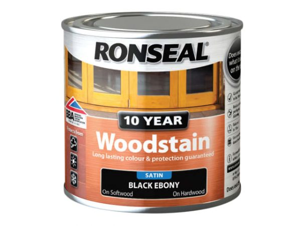 10 Year Woodstain Ebony 250ml RSL10WSEB250