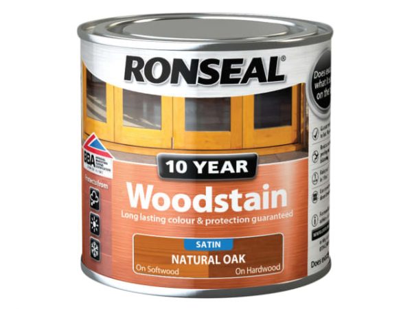 10 Year Woodstain Natural Oak 250ml RSL10WSNO250