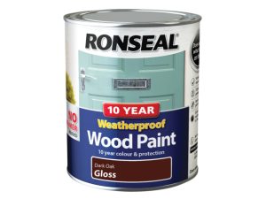 10 Year Weatherproof Wood Paint Dark Oak Gloss 750ml RSL38774