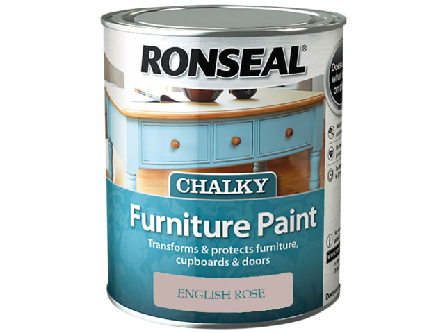 Chalky Furniture Paint English Rose 750ml RSLCFPER750
