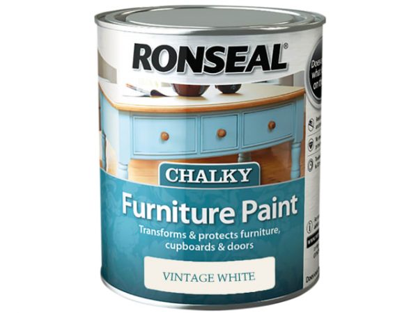 Chalky Furniture Paint Vintage White 750ml RSLCFPVW750