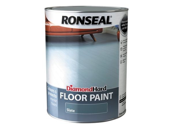 Diamond Hard Floor Paint Satin Slate 5 litre RSLDHFPSL5L