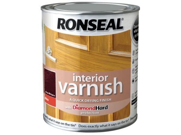 Interior Varnish Quick Dry Gloss Deep Mahogany 750ml RSLINGDM750