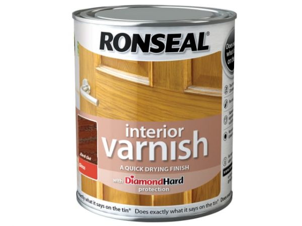 Interior Varnish Quick Dry Gloss Dark Oak 750ml RSLINGDO750