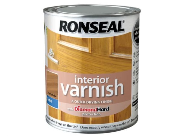 Interior Varnish Quick Dry Satin French Oak 250ml RSLIVSFO250