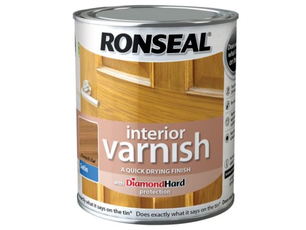 Interior Varnish Quick Dry Satin French Oak 750ml RSLIVSFO750