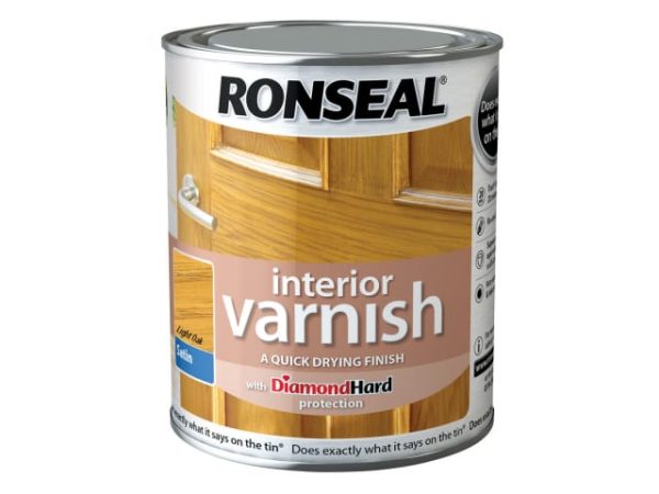 Interior Varnish Quick Dry Satin Light Oak 750ml RSLIVSLO750