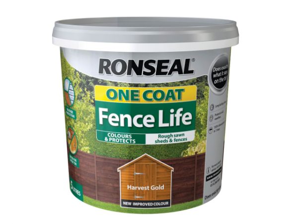 One Coat Fence Life Harvest Gold 5 litre RSLOCFLHG5L