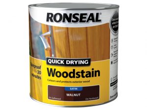 Quick Drying Woodstain Satin Dark Oak 250ml RSLQDWSDO250