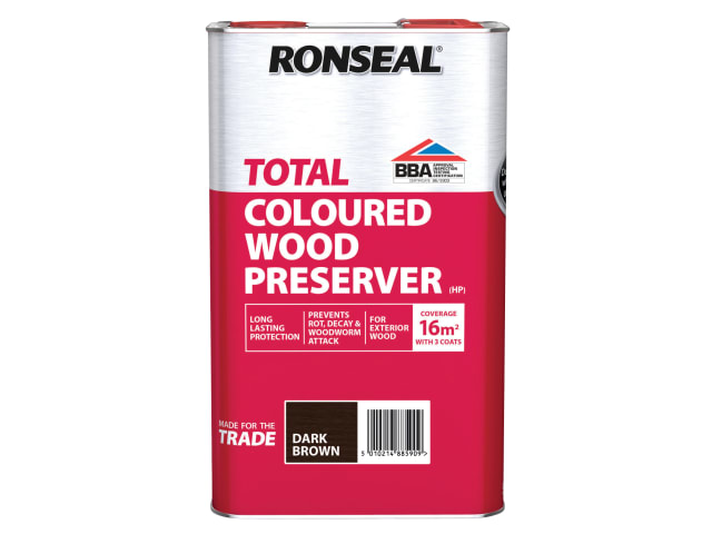 Trade Total Wood Preserver Dark Brown 5 litre RSLTTWPDB5L