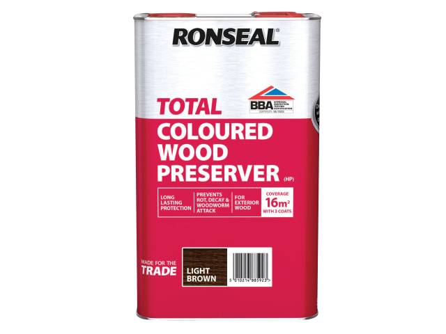 Trade Total Wood Preserver Light Brown 5 litre RSLTTWPLB5L