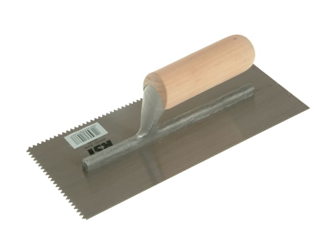 Notched Trowel 5mm V Notches Wooden Handle 11 x 4.1/2in RST153DT
