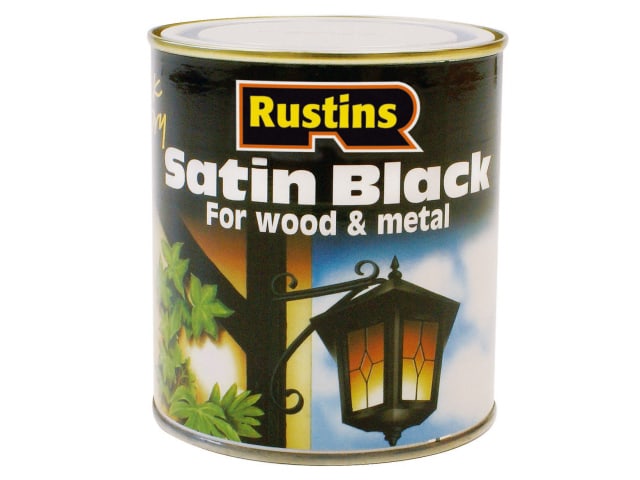 Satin Black Paint Quick Drying 1 Litre RUSBS1L