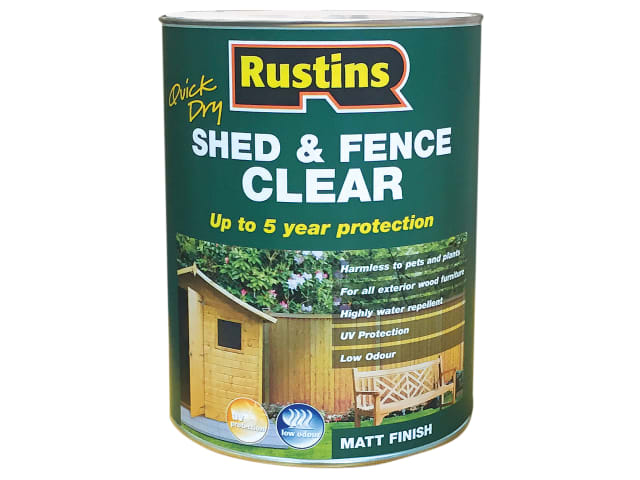 Quick Dry Shed and Fence Clear Protector 5 litre RUSECWP5L