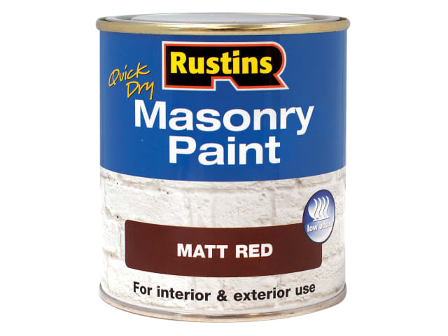 Quick Dry Masonry Paint Matt Red 250ml RUSMASPR250
