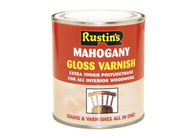 Polyurethane Varnish & Stain Gloss Walnut 500ml RUSPVGW500