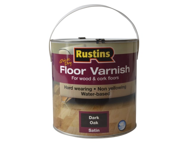 Quick Dry Coloured Floor Varnish Dark Oak 2.5 litre RUSQDCFVDO25