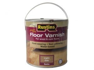 Quick Dry Coloured Floor Varnish Light Oak 2.5 litre RUSQDCFVLO25