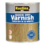 Quick Dry Varnish Satin Oak 250ml RUSQDVSO250