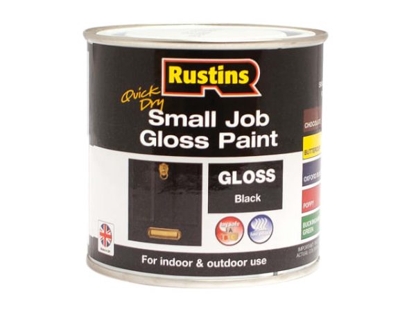 Quick Dry Small Job Gloss Paint Black 250ml RUSSJPBKQD