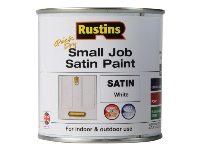 Quick Dry Small Job Satin Paint White 250ml RUSSJPSWHQD